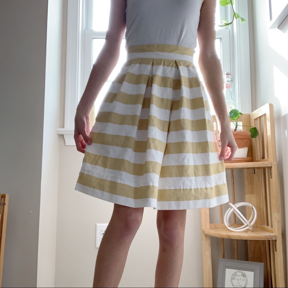 Vintage yellow stripe skirt